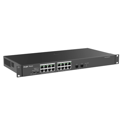 Коммутатор Ruijie Reyee RG-ES118GS-P-L (16xGE PoE+, 2xSFP Uplink, max PoE 247W, Rack-mountable Steel Case)