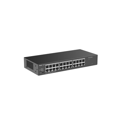 Коммутатор Ruijie Reyee RG-ES124G-L (24xGE, CCTV, ext. data link 250m, бесшумный, rack mount, металл)