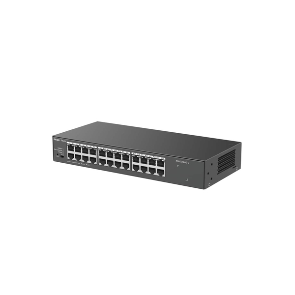Коммутатор Ruijie Reyee RG-ES124G-L (24xGE, CCTV, ext. data link 250m, бесшумный, rack mount, металл)
