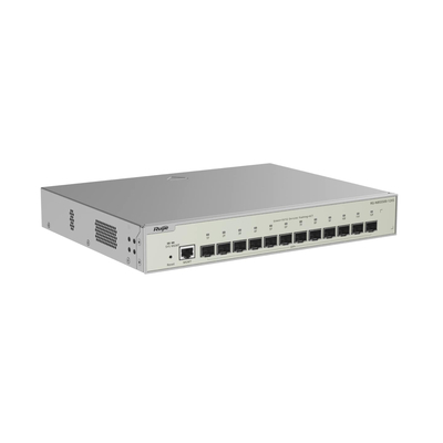 Коммутатор Ruijie Reyee RG-NBS5500-12XS (12xSFP+, 1xGE MGMT, 19-inch Rack-mountable Stell Case, Static Routing, VCS, RIP, OSPF, Ruijie Cloud, L3)