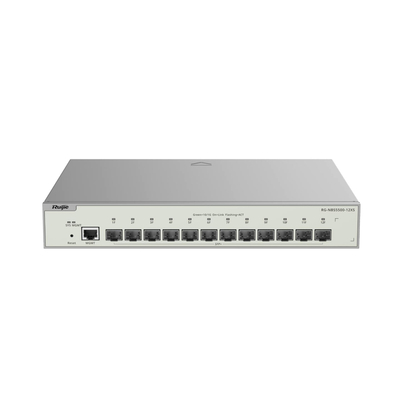 Коммутатор Ruijie Reyee RG-NBS5500-12XS (12xSFP+, 1xGE MGMT, 19-inch Rack-mountable Stell Case, Static Routing, VCS, RIP, OSPF, Ruijie Cloud, L3)