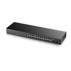 Коммутатор ZYXEL GS1900-24 (GS1900-24-EU0102F) (24xGE, 2хSFP, бесшумный, WebSmart)