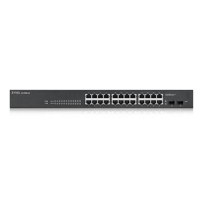 Коммутатор ZYXEL GS1900-24 (GS1900-24-EU0102F) (24xGE, 2хSFP, бесшумный, WebSmart)
