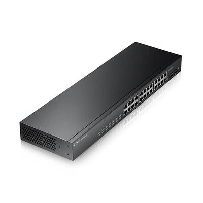 Коммутатор ZYXEL GS1900-24 (GS1900-24-EU0102F) (24xGE, 2хSFP, бесшумный, WebSmart)