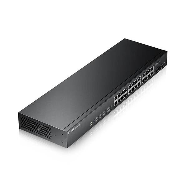 Коммутатор ZYXEL GS1900-24 (GS1900-24-EU0102F) (24xGE, 2хSFP, бесшумный, WebSmart)