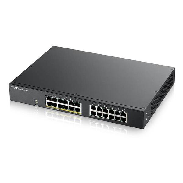 Коммутатор ZYXEL GS1900-24EP (GS1900-24EP-EU0101F) (12xGE PoE, 12хGE, max POE 130W, WebSmart)