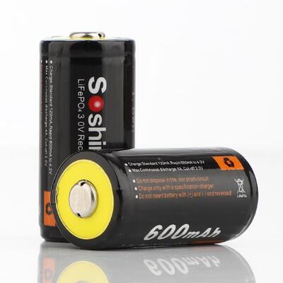 Аккумулятор Soshine CR123A/16340 600mAh 1шт