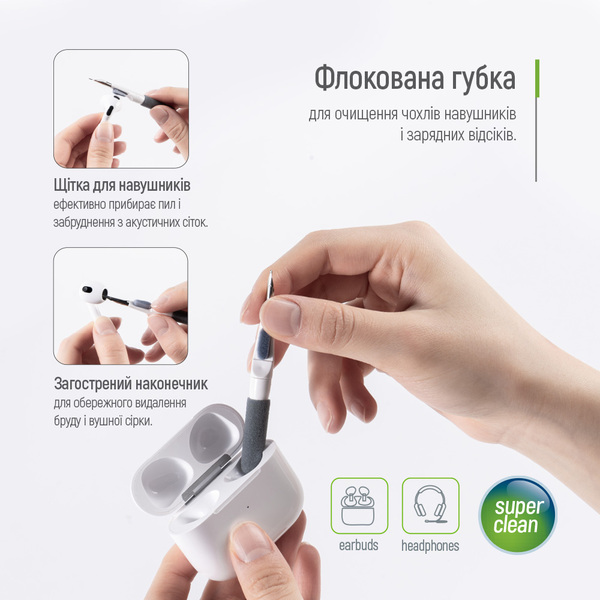 Чистящий набор ColorWay 10 в 1 для очистки наушников/клавиатуры (CW-1111)