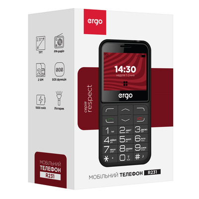Мобільний телефон ERGO R231 Black
