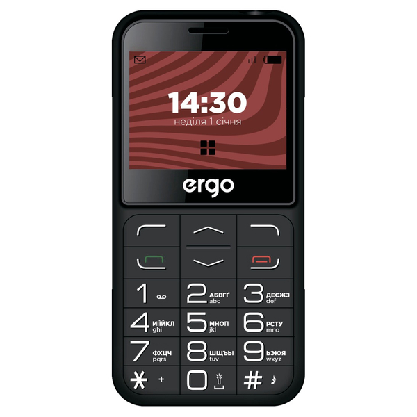 Мобільний телефон ERGO R231 Black