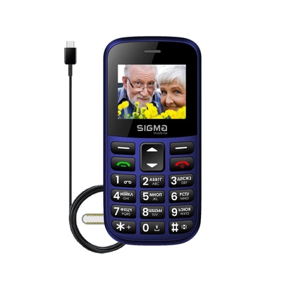 Мобільний телефон (бабусефон) Sigma mobile Comfort 50 CF115 EASY Blue