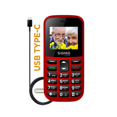 Мобільний телефон (бабусефон) Sigma mobile Comfort 50 CF115 EASY Red