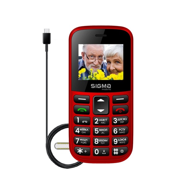 Мобільний телефон (бабусефон) Sigma mobile Comfort 50 CF115 EASY Red