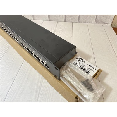 Патч-панель Atcom FP5224 19" 24хRJ-45 FTP 1U cat.5е, в сборе