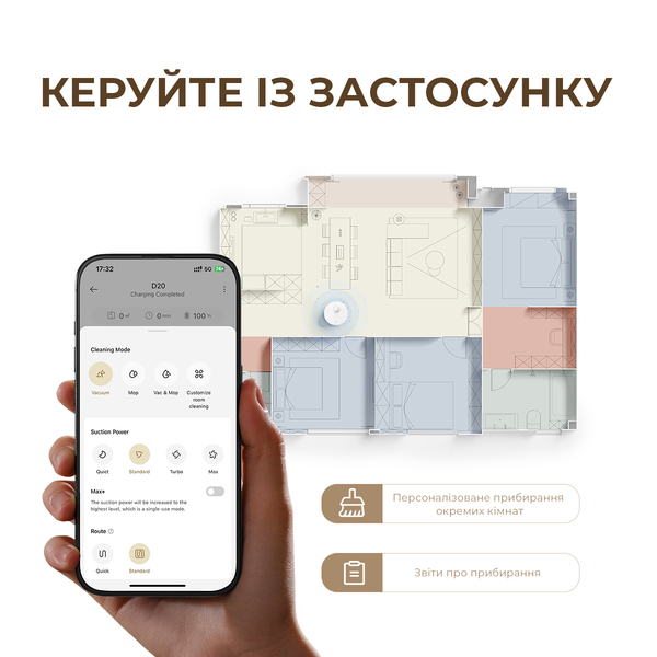 Робот-пылесос Dreame D20 White (RLD35GA)