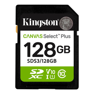 Карта памяти SDXC 128GB UHS-I Class 10 Kingston Canvas Select Plus R150MB/s (SDS3/128GB)