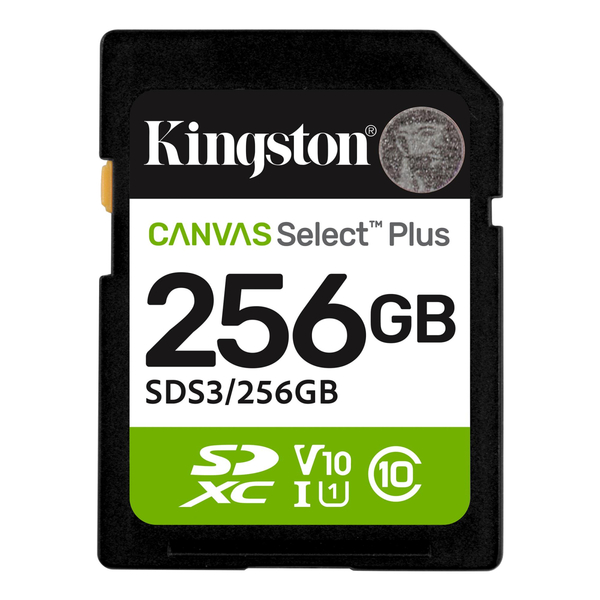 Карта памяти SDXC 256GB UHS-I Class 10 Kingston Canvas Select Plus R150MB/s (SDS3/256GB)