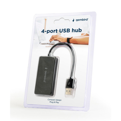 USB-хаб Gembird 4 ports Black (UHB-U2P4-04)