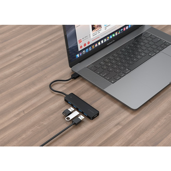 USB-хаб Gembird 4 ports USB 3.1 Black (UHB-U3P4P-02)