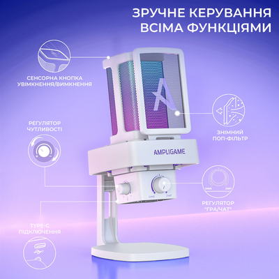 Микрофон Fifine Q8PROW White