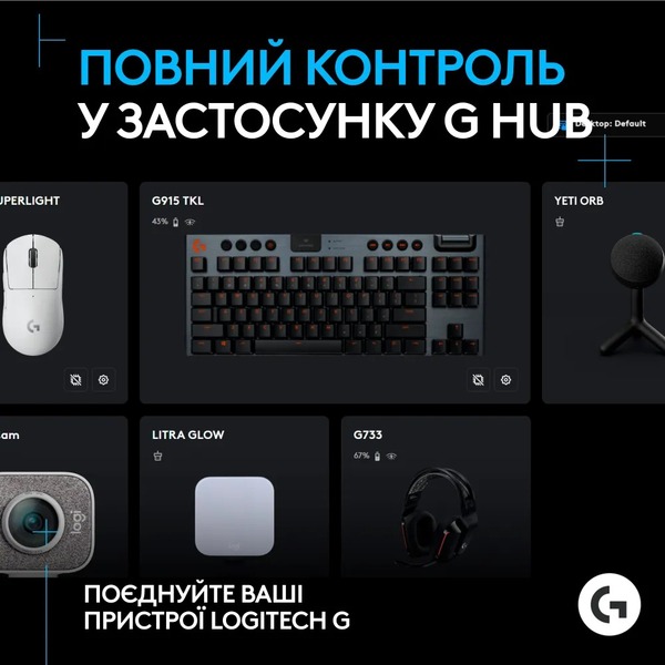 Микрофон Logitech G Yeti Orb RGB White (988-000558)