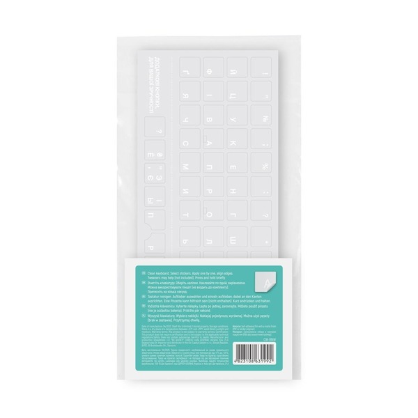 Наклейки на клавиатуру ColorWaу прозрачная, белая (CW-BNW)