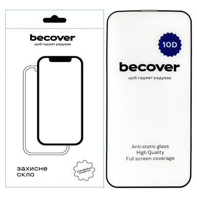 Защитное стекло BeCover для Apple iPhone 13 Pro 10D Black (711514)
