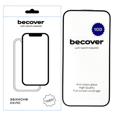 Защитное стекло BeCover для Apple iPhone 15 Plus 10D Black (711330)