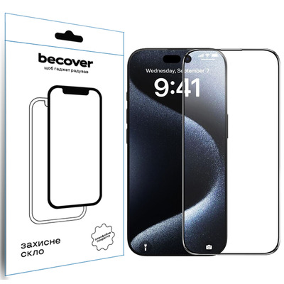 Защитное стекло BeCover для Apple iPhone 16 Plus Black (712123)