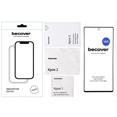 Защитное стекло BeCover для Google Pixel 6A 10D Black (711488)