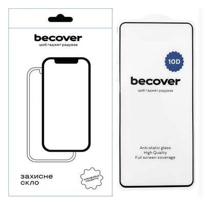 Защитное стекло BeCover для Motorola Moto G54/G54 Power 10D Black (711824)