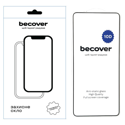 Защитное стекло BeCover для Oppo Reno12 F 5G Black 10D (712739)