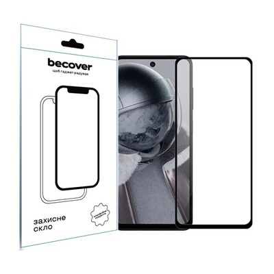Защитное стекло BeCover для Poco F6 Pro Black (712585)