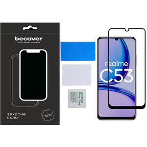 Защитное стекло BeCover для Realme C53 Black (710105)