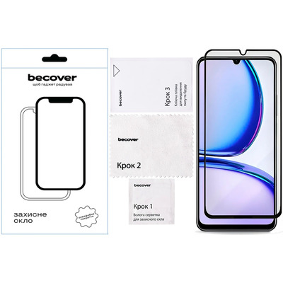 Защитное стекло BeCover для Realme C61 Black (711809)