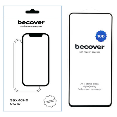 Защитное стекло BeCover для Tecno Camon 30 (CL6) 10D Black (711816)