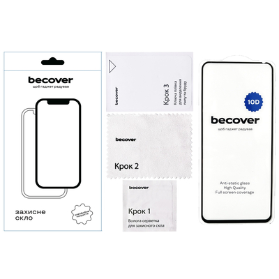 Защитное стекло BeCover для Tecno POVA 5 (LH7n) 10D Black (711825)