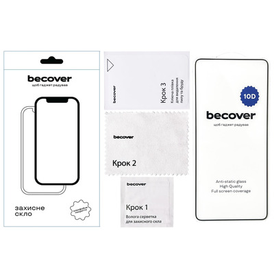 Защитное стекло BeCover для ZTE Blade A35/A55 Black 10D (712730)