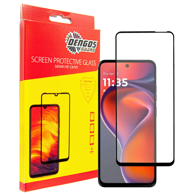 Защитное стекло Dengos для Motorola G15/G15 Power Black Full Glue (TGFG-397)