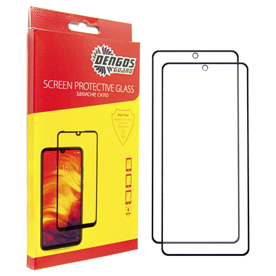 Защитное стекло Dengos для Xiaomi Redmi Note 14 Black Full Glue (DG-TG2P-63) 2шт