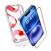 Защитное стекло Intaleo с апликатором Intaleo MagicBox для Apple iPhone 16 Plus Black (4820266742928)