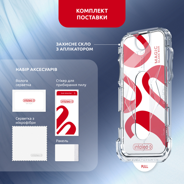 Защитное стекло Intaleo с апликатором Intaleo MagicBox для Apple iPhone 16 Pro Black (4820266742911)