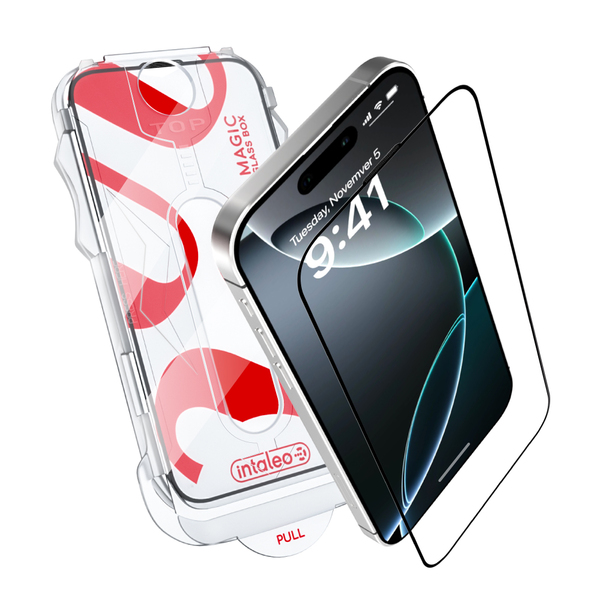 Защитное стекло Intaleo с апликатором Intaleo MagicBox для Apple iPhone 16 Pro Black (4820266742911)