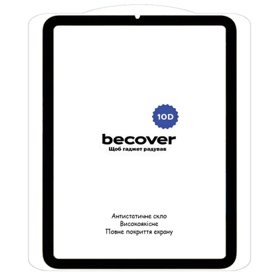 Защитное стекло BeCover 10D для Apple iPad Mini 7 2024 Black (712272)
