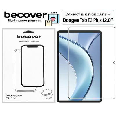Защитное стекло BeCover для Doogee Tab E3 Plus 12.0" (713714)