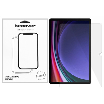 Защитное стекло BeCover для Samsung Galaxy Tab S10+ (SM-X820/SM-X826)/S9+ (SM-X810/SM-X816) 12.4" (712271)