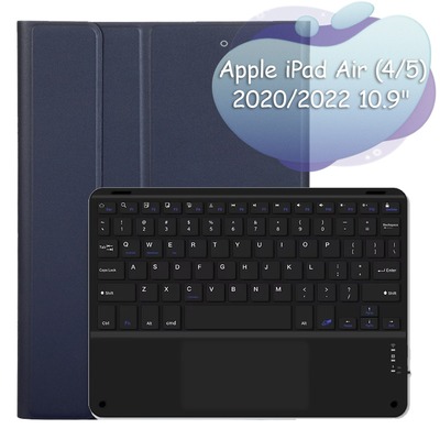 Чехол с беспроводной клавиатурой (TouchPad) BeCover для Apple iPad Air 10.9 (2020/2022) Deep Blue (712370)