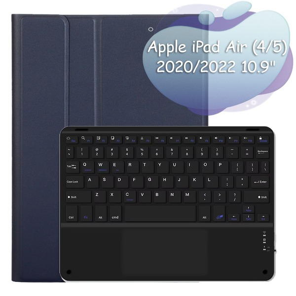 Чехол с беспроводной клавиатурой (TouchPad) BeCover для Apple iPad Air 10.9 (2020/2022) Deep Blue (712370)