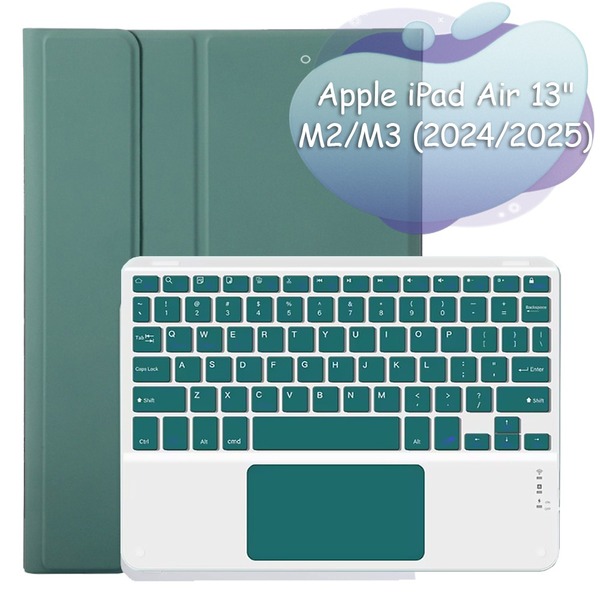 Чехол с беспроводной клавиатурой (TouchPad) BeCover для Apple iPad Air 13 (2024/2025) Dark Green (712603)