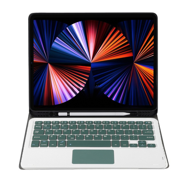 Чехол с беспроводной клавиатурой (TouchPad) BeCover для Apple iPad Pro 12.9 (2020/2021/2022) Dark Green (712383)